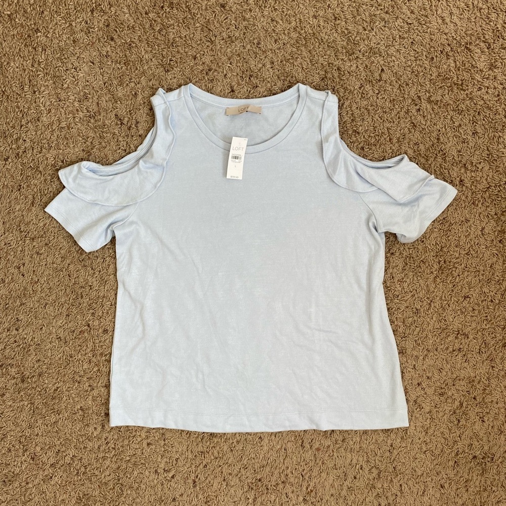 NWT Women’s LOFT Light Blue Top Size Large